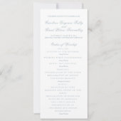 Klassisches Zeremonieprogramm Einladung (Vorderseite)