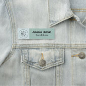 Klassisk namnbricka Olive & Light Green Dentist Namensschild (Beispiel)