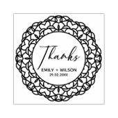 KLASSY VERZIERT MANDALA CUSTOM SCRIPT DANKS WEDD GUMMISTEMPEL (Prägung)