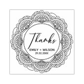 KLASSY VERZIERT MANDALA CUSTOM SCRIPT DANKS WEDD GUMMISTEMPEL (Prägung)