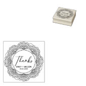 KLASSY VERZIERT MANDALA CUSTOM SCRIPT DANKS WEDD GUMMISTEMPEL (Stempel)