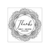 KLASSY VERZIERT MANDALA CUSTOM SCRIPT DANKS WEDD GUMMISTEMPEL (Prägung)