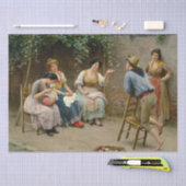 Klatsch im Garten (italienische Szene) Seidenpapier (Handwerk)