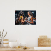 Klatsch und Getränke im Club teilen Poster (Küche)