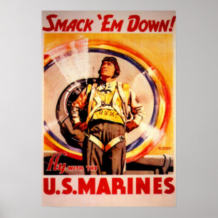 Klatschen Sie sie unten! - US-Marinesoldaten Poster