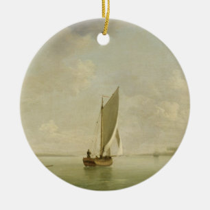 Klatschen unter Segel in einer hellen Brise in Keramik Ornament