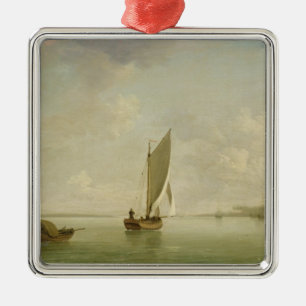 Klatschen unter Segel in einer hellen Brise in Silbernes Ornament