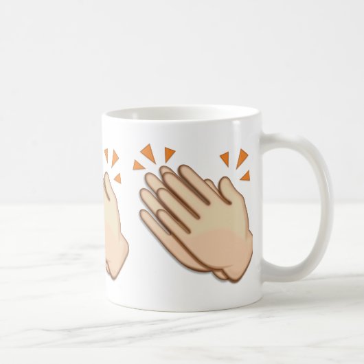 Klatschendes Handzeichen Emoji Kaffeetasse (Rechts)