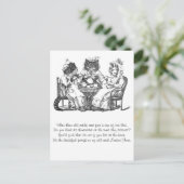 Klatschkatzen haben Tee-Party Postkarte (Stehend Vorderseite)