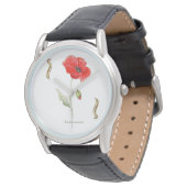 Klatschmohn Armbanduhr (Schrägansicht)