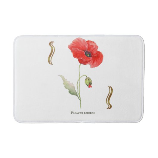Klatschmohn Badematte (Vorderseite)
