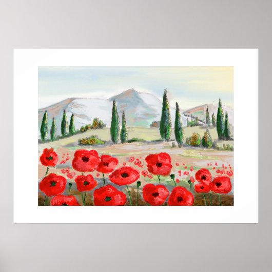 Klatschmohn feiert rote Blumen. Poster (Vorne)