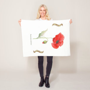 Klatschmohn Fleecedecke