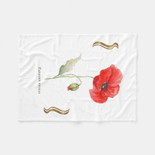 Klatschmohn Fleecedecke (Vorderseite (Horizontal))