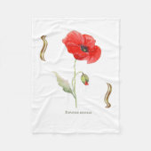 Klatschmohn Fleecedecke (Vorderseite)
