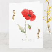 Klatschmohn Karte (Gelbe Blume)