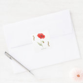 Klatschmohn Quadratischer Aufkleber (Umschlag)