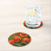 Klatschmohn runder pappuntersetzer (Vor Ort)