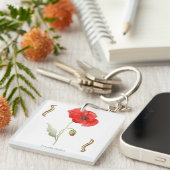 Klatschmohn Schlüsselanhänger (Vorderseite rechts)