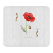 Klatschmohn Schneidebrett (Vorderseite)