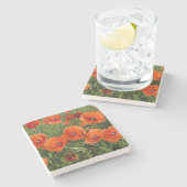 Klatschmohn steinuntersetzer (Seitenansicht)