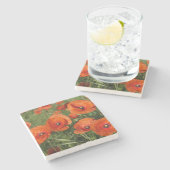 Klatschmohn steinuntersetzer (Seitenansicht)