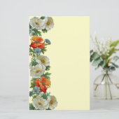 Klatschmohn und Kornblumen Florale Kunst Schreibwa Briefpapier (Stehend Vorderseite)