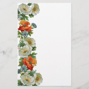 Klatschmohn und Kornblumen Florale Kunst Schreibwa Briefpapier