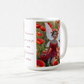 Klatschmohnblumen Fee Kaffeetasse (VorderseiteRechts)