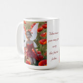 Klatschmohnblumen Fee Kaffeetasse (Vorderseite Links)