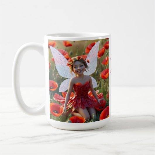 Klatschmohnblumen Fee Kaffeetasse (Links)