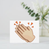 Klattern von Händen - Emoji Postkarte (Stehend Vorderseite)