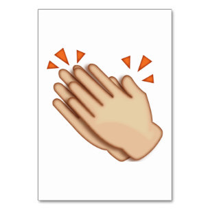 Klattern von Händen - Emoji Tischnummer