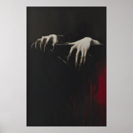 Klauen Hände Dracula Vampir Druck, Gothic Art Dar Poster