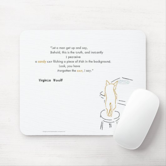 Klauende Katze Virginias Woolf Mousepad (Mit Mouse)