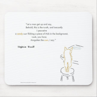 Klauende Katze Virginias Woolf Mousepad