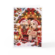 Klaus & Lucky Frohe Weihnachten Hunde Liebhaber Ho