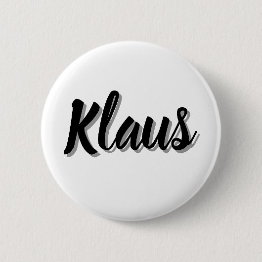 Klaus Männer Name, Button (Vorderseite)