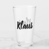 Klaus Männer Name, Glas (Rückseite)