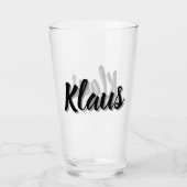Klaus Männer Name, Glas (Vorderseite)