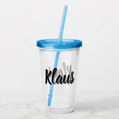 Klaus Mens Name, Acryltrinkbecher (Rückseite)