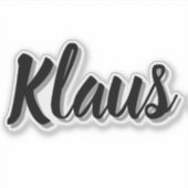 Klaus Mens Name, Aufkleber (Vorderseite)