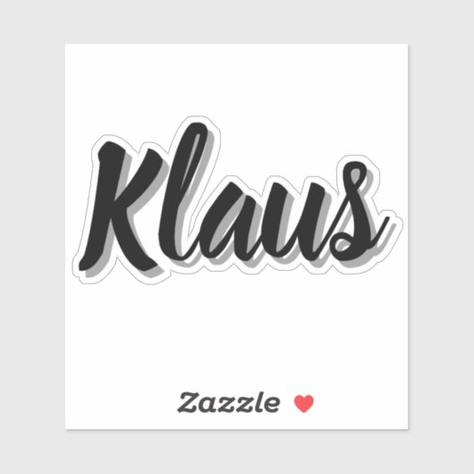 Klaus Mens Name, Aufkleber (Blatt)