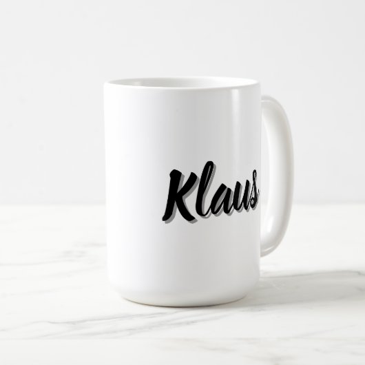 Klaus Mens Name, Kaffeetasse (VorderseiteRechts)