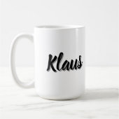 Klaus Mens Name, Kaffeetasse (Links)