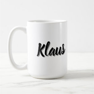 Klaus Mens Name, Kaffeetasse