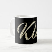 Klaus Name whitegold Tasse Teetasse Kaffeetasse (Vorderseite Links)