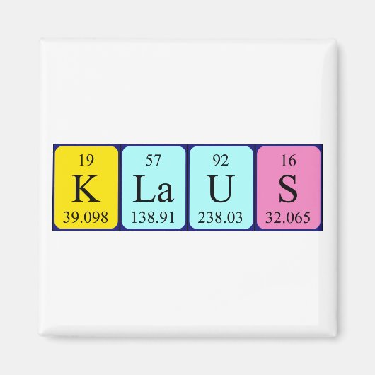 Klaus Periodenmagnet Magnet (Vorne)