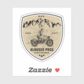 Klausen Pass Schweizer Alpen Motorradtour Aufkleber (Blatt)