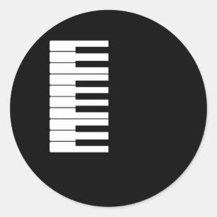 Klavier 44. Piano 1979 Runder Aufkleber